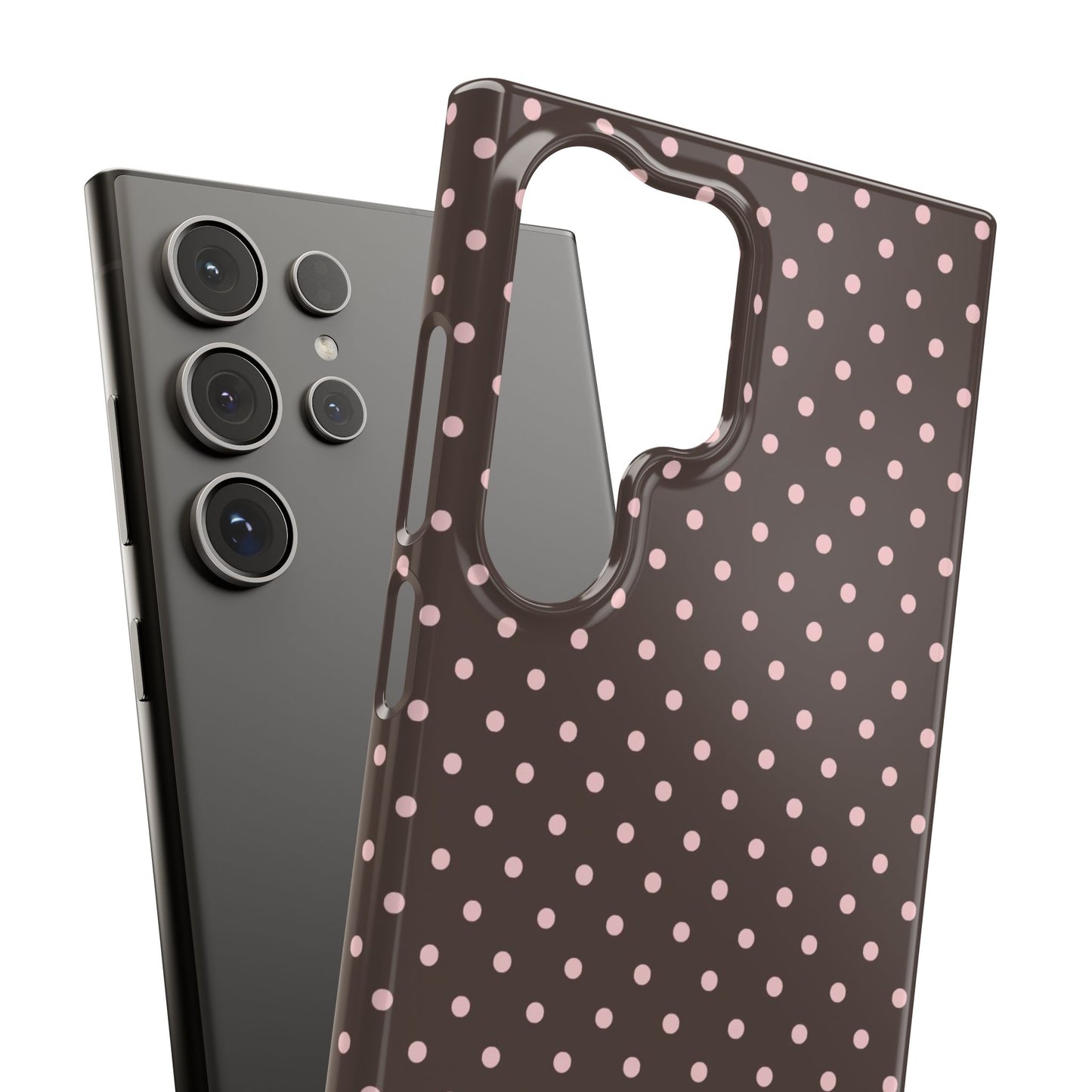 Pink-Brown Polka Dot Phone Case