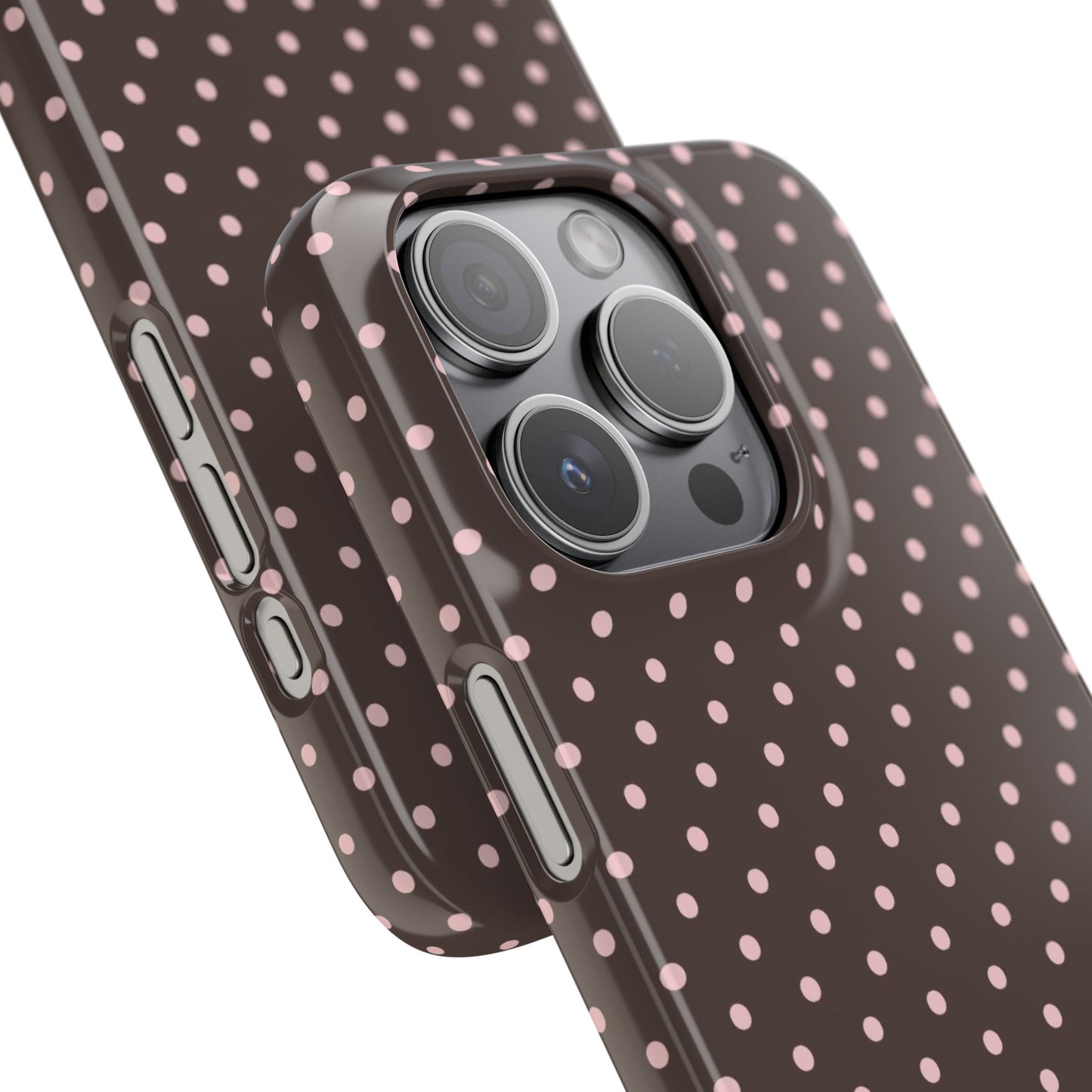 Pink-Brown Polka Dot Phone Case