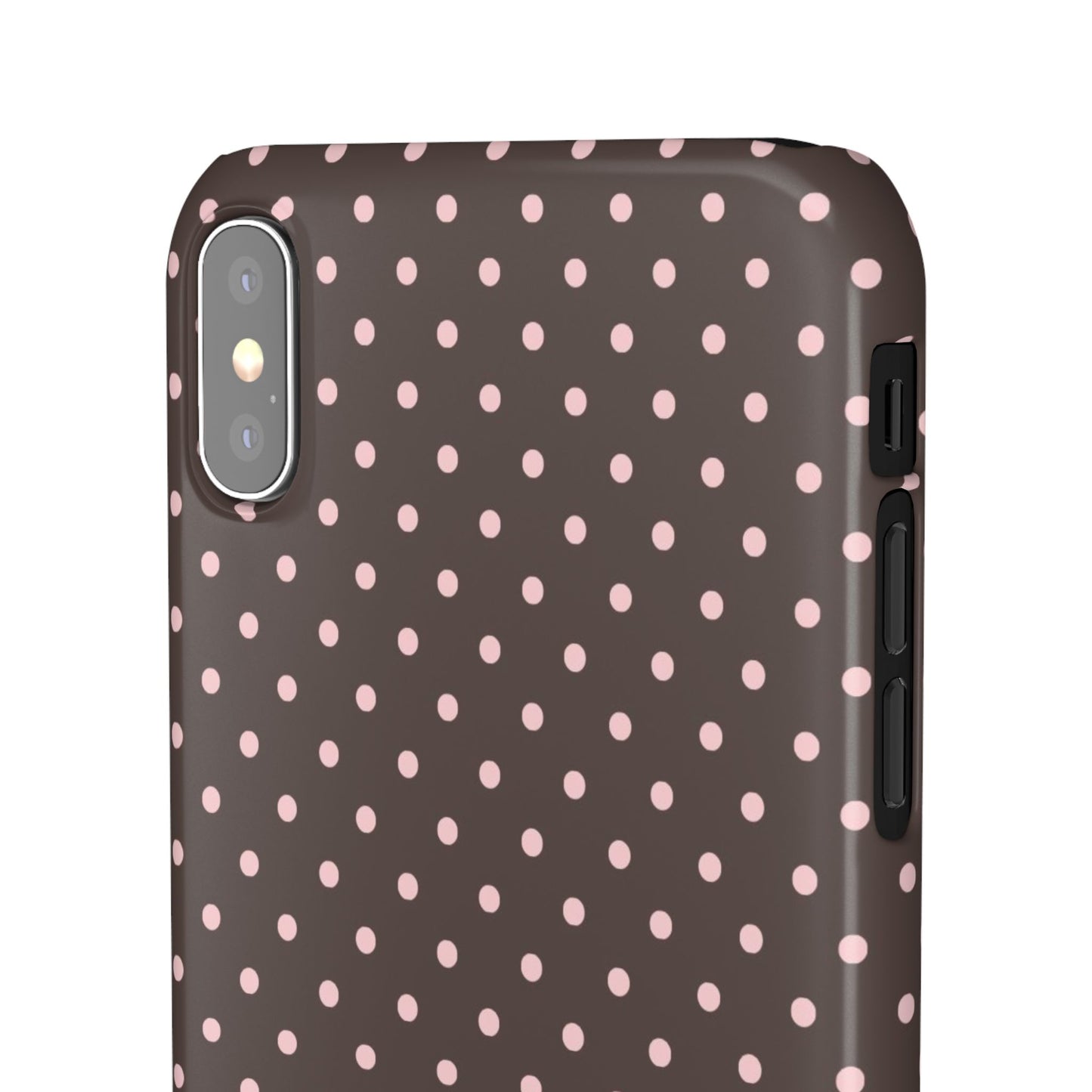 Pink-Brown Polka Dot Phone Case
