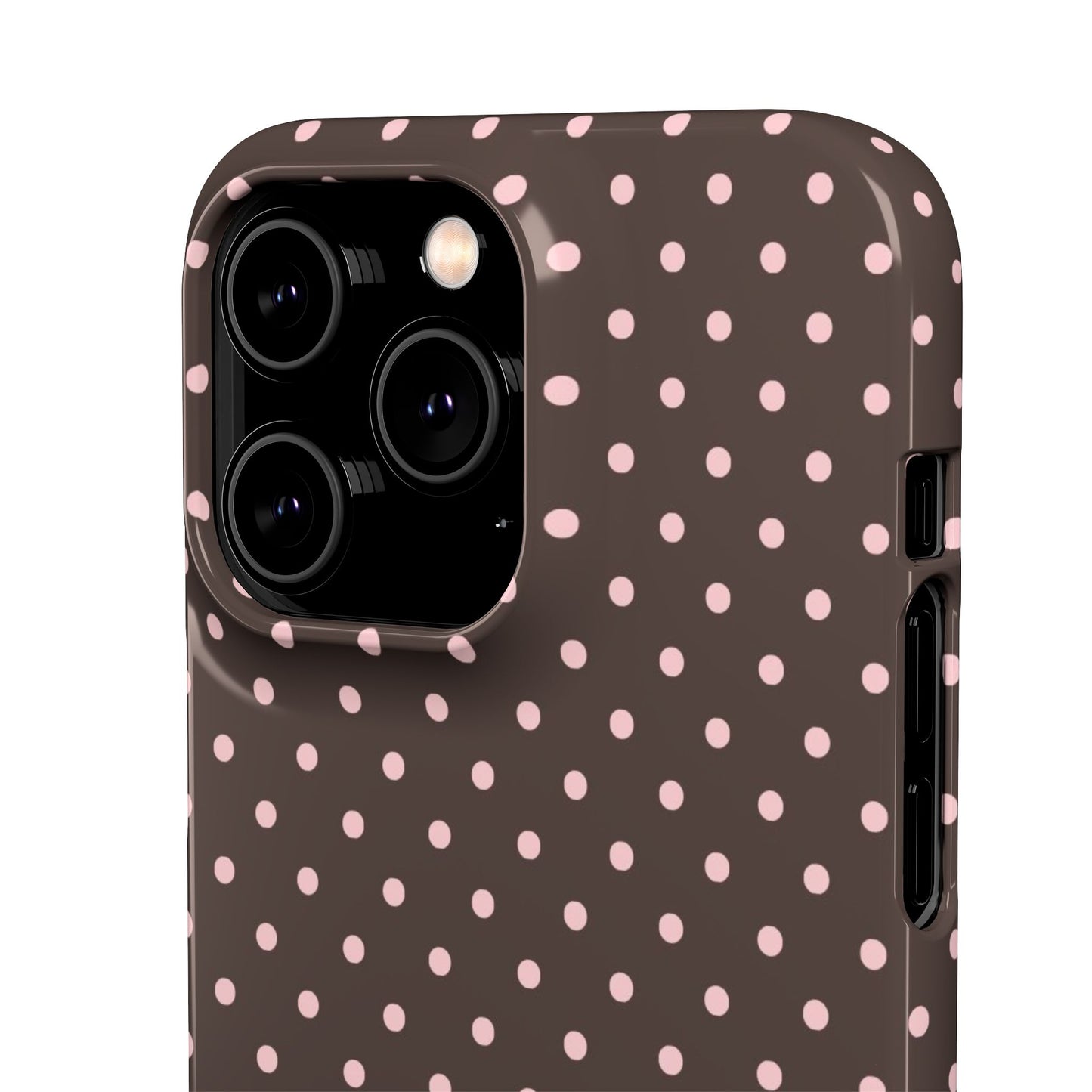 Pink-Brown Polka Dot Phone Case