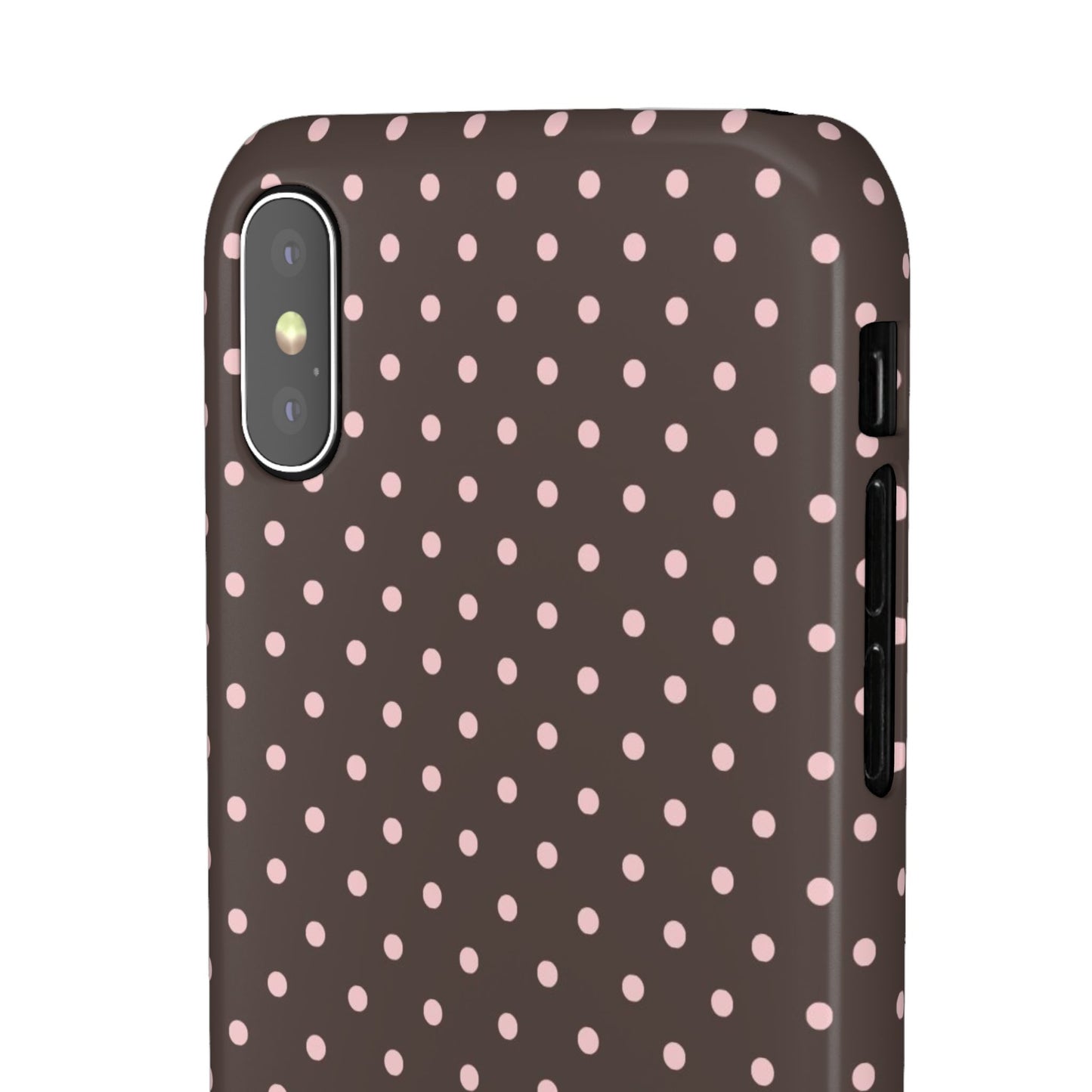 Pink-Brown Polka Dot Phone Case