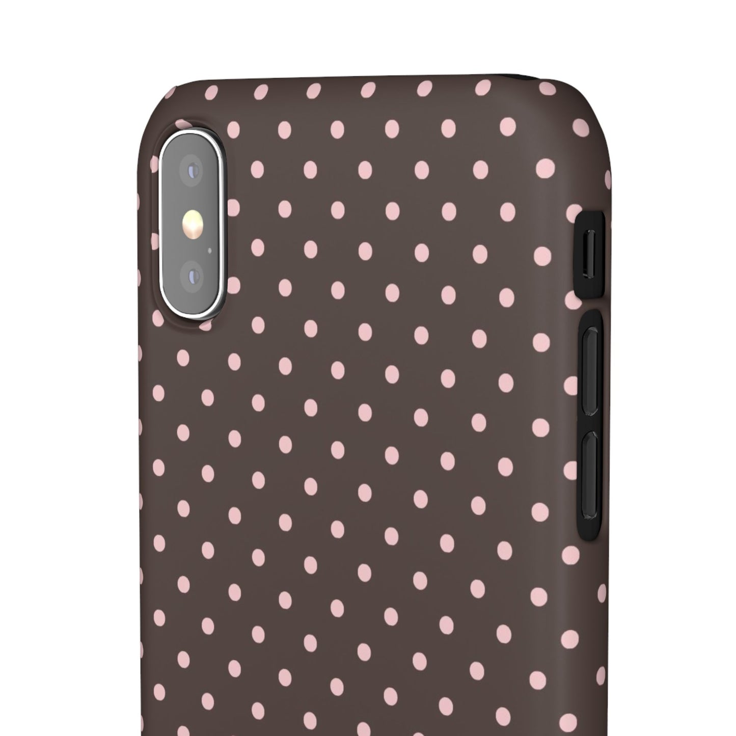 Pink-Brown Polka Dot Phone Case