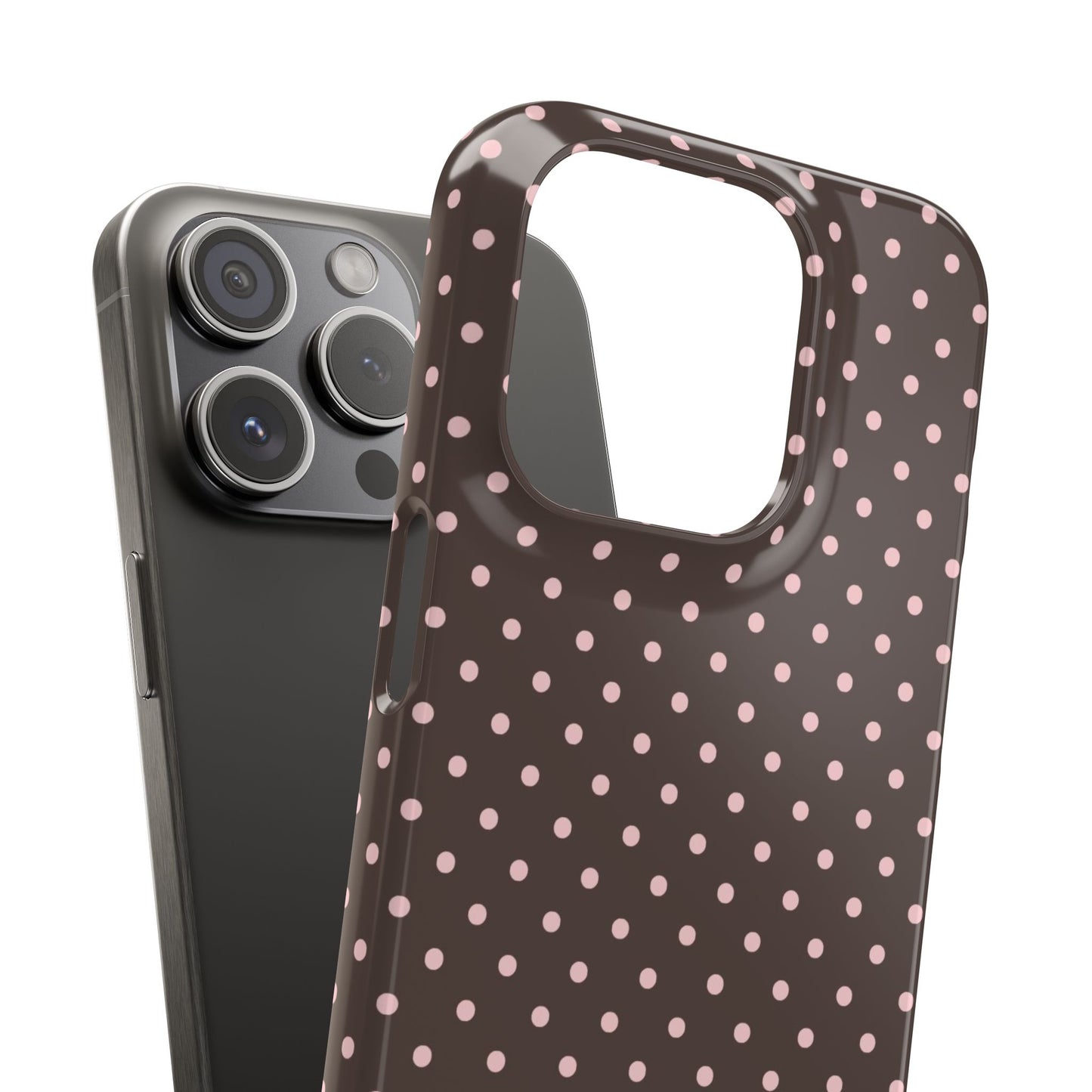 Pink-Brown Polka Dot Phone Case
