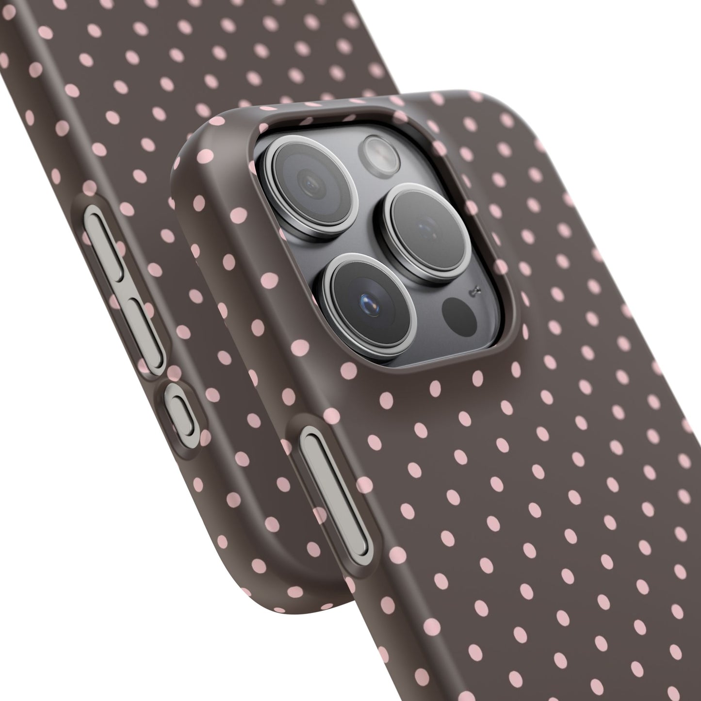 Pink-Brown Polka Dot Phone Case
