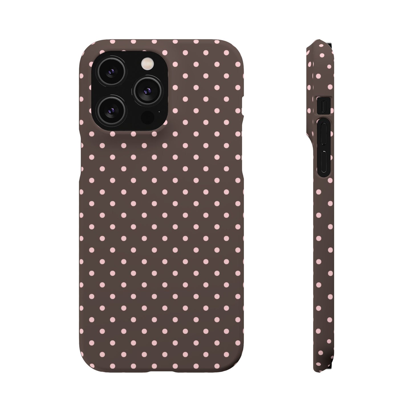 Pink-Brown Polka Dot Phone Case