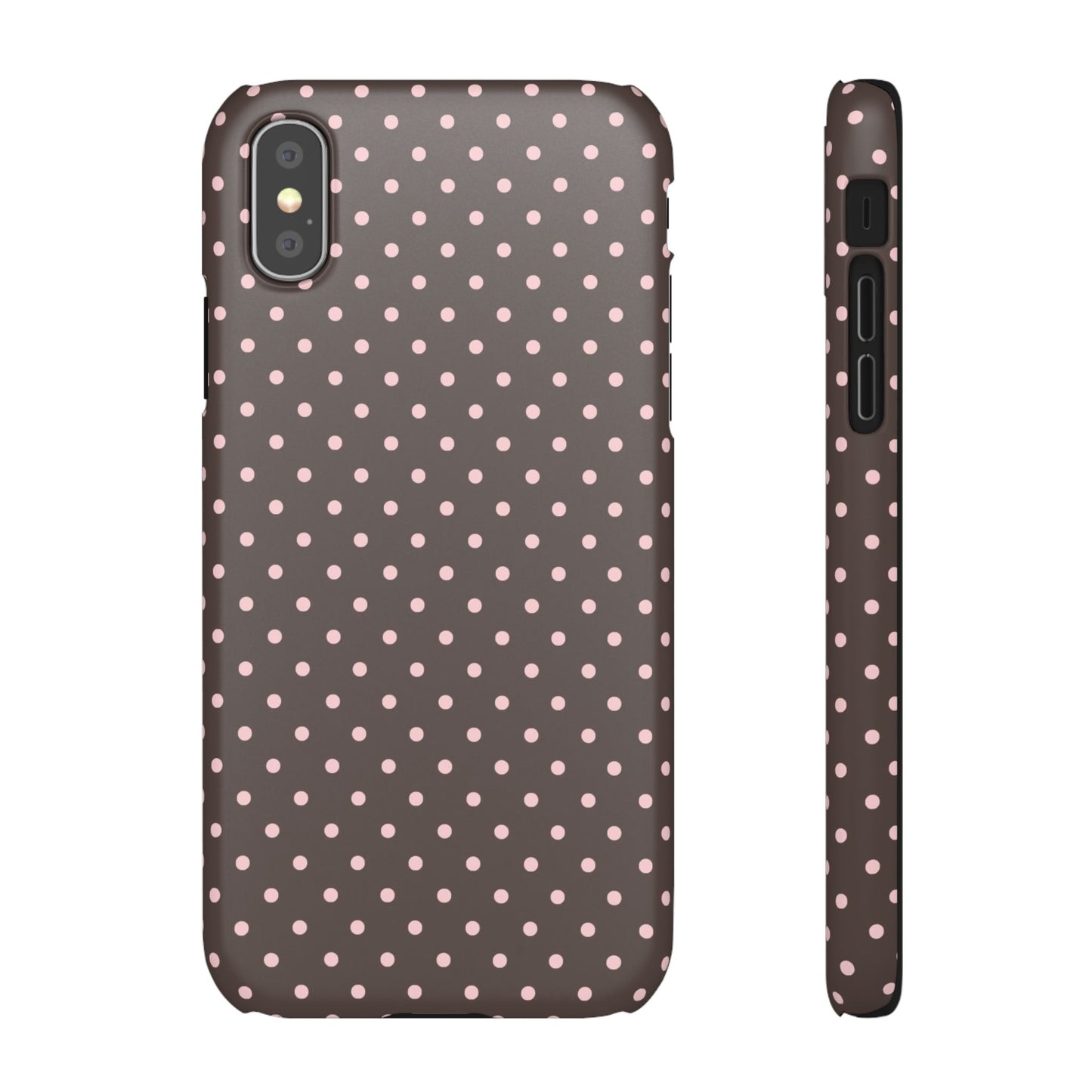 Pink-Brown Polka Dot Phone Case