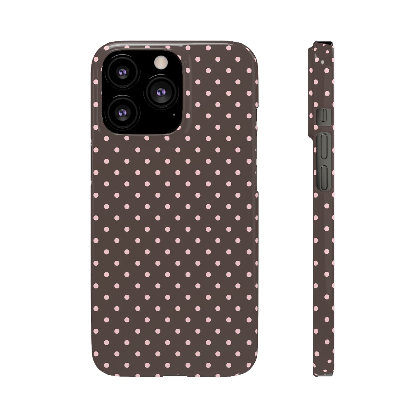 Pink-Brown Polka Dot Phone Case