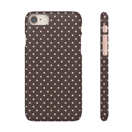 Pink-Brown Polka Dot Phone Case