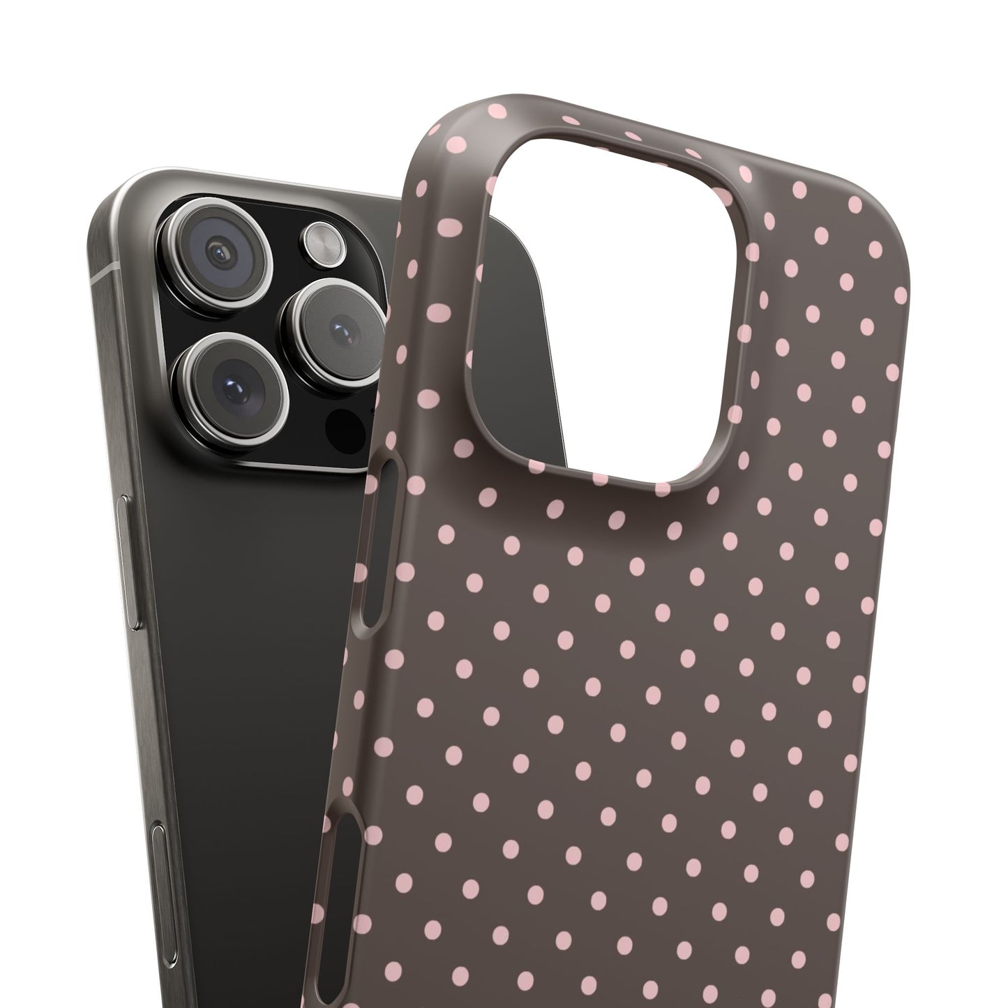 Pink-Brown Polka Dot Phone Case