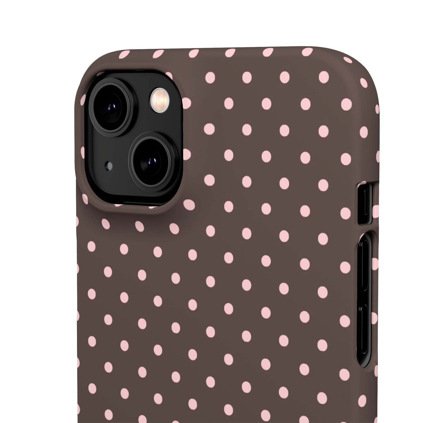 Pink-Brown Polka Dot Phone Case