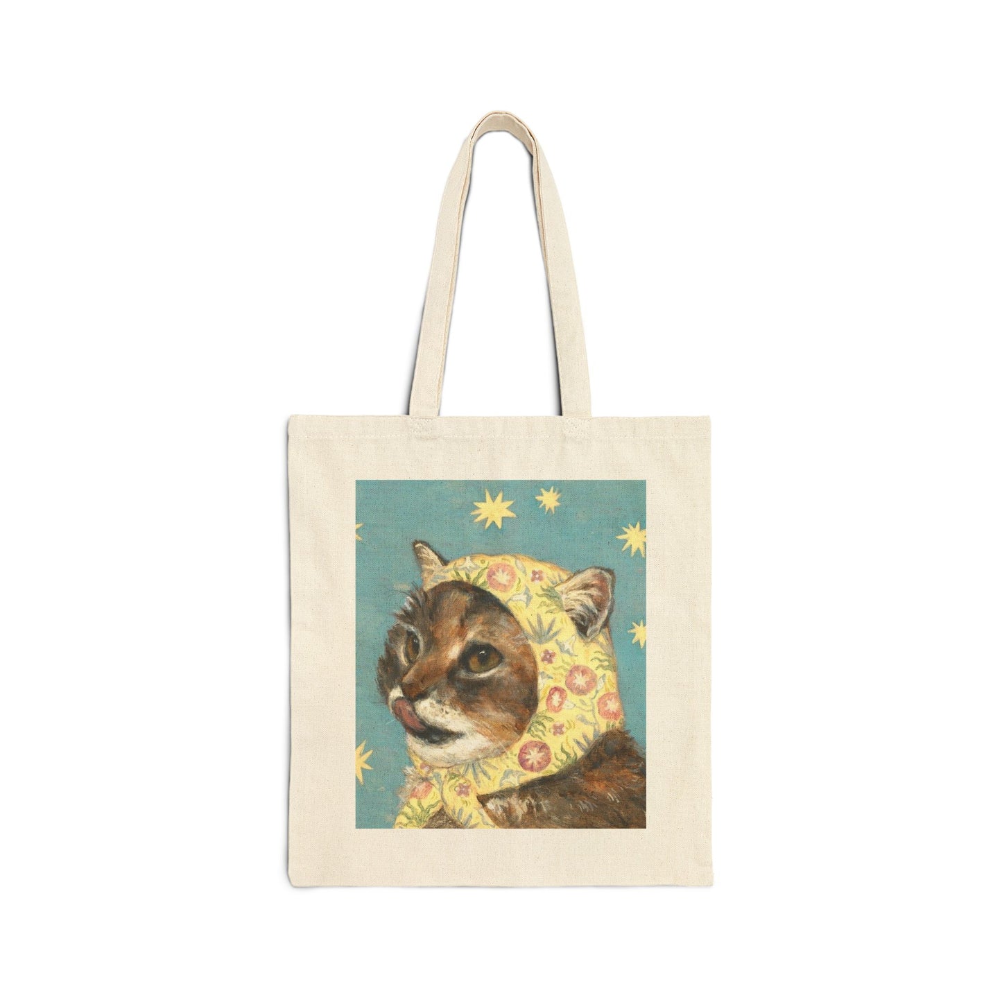 ‘Stylish Kitty’ Cotton Tote