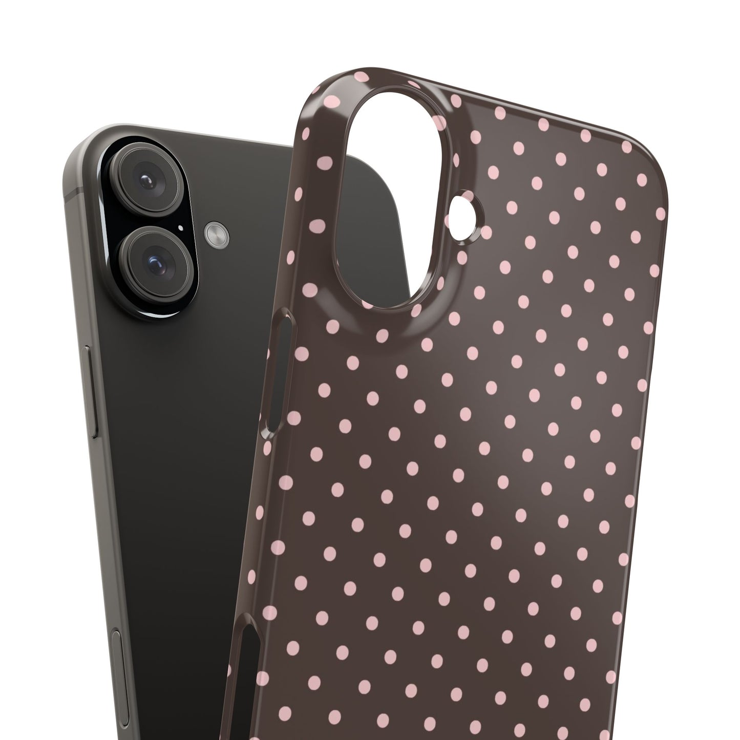Pink-Brown Polka Dot Phone Case