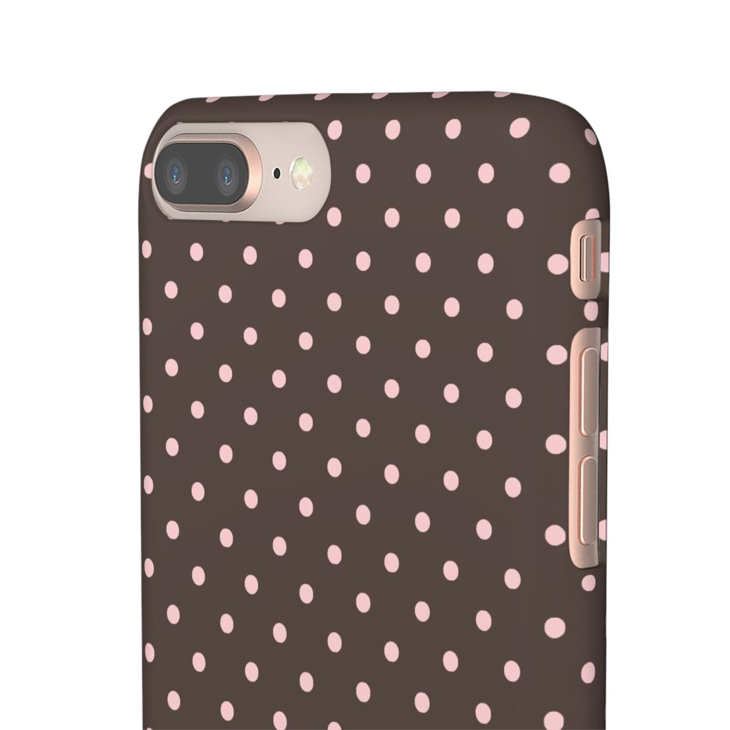 Pink-Brown Polka Dot Phone Case