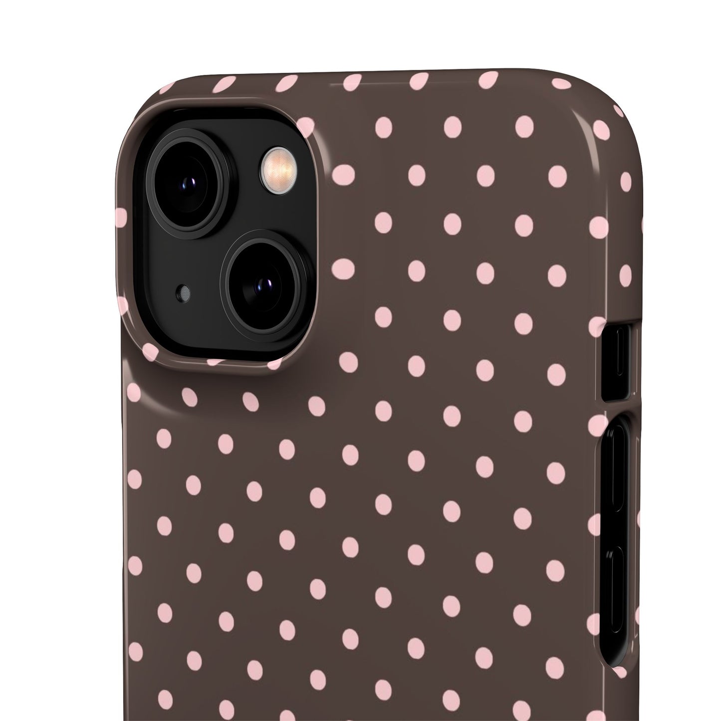 Pink-Brown Polka Dot Phone Case