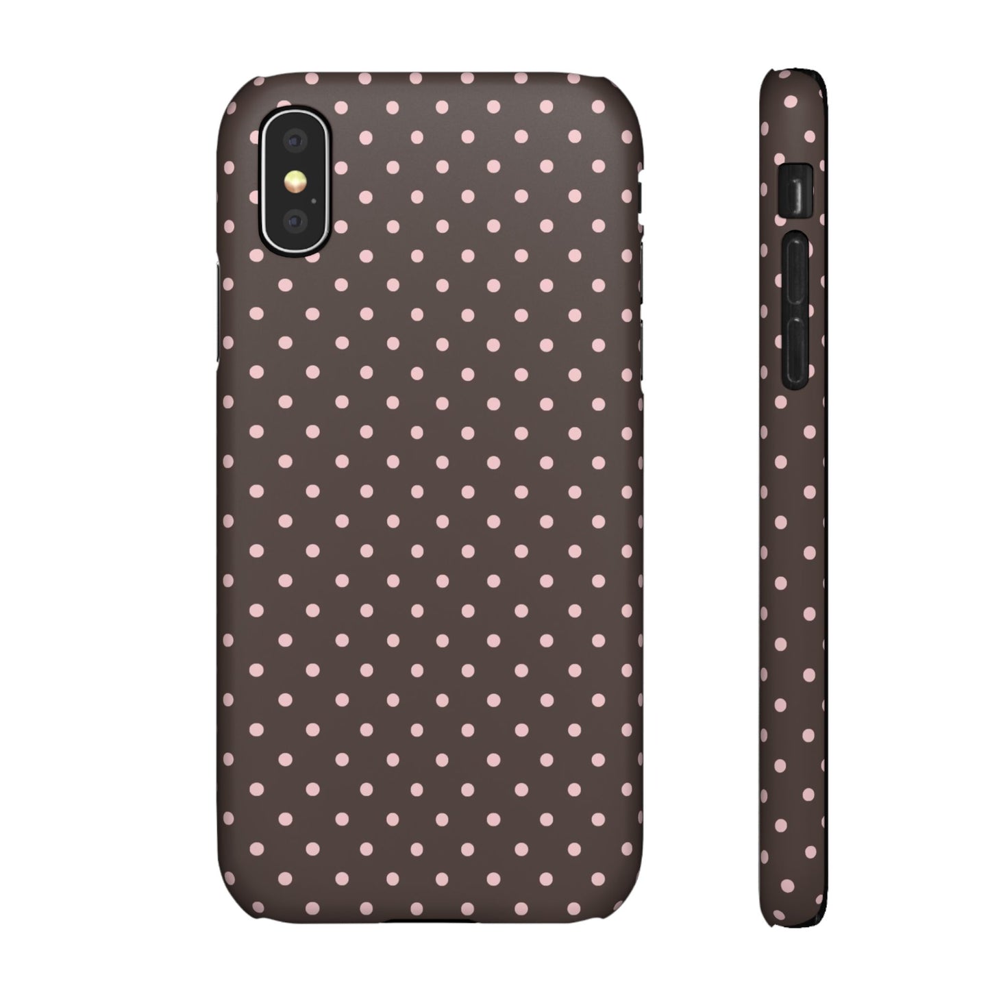 Pink-Brown Polka Dot Phone Case