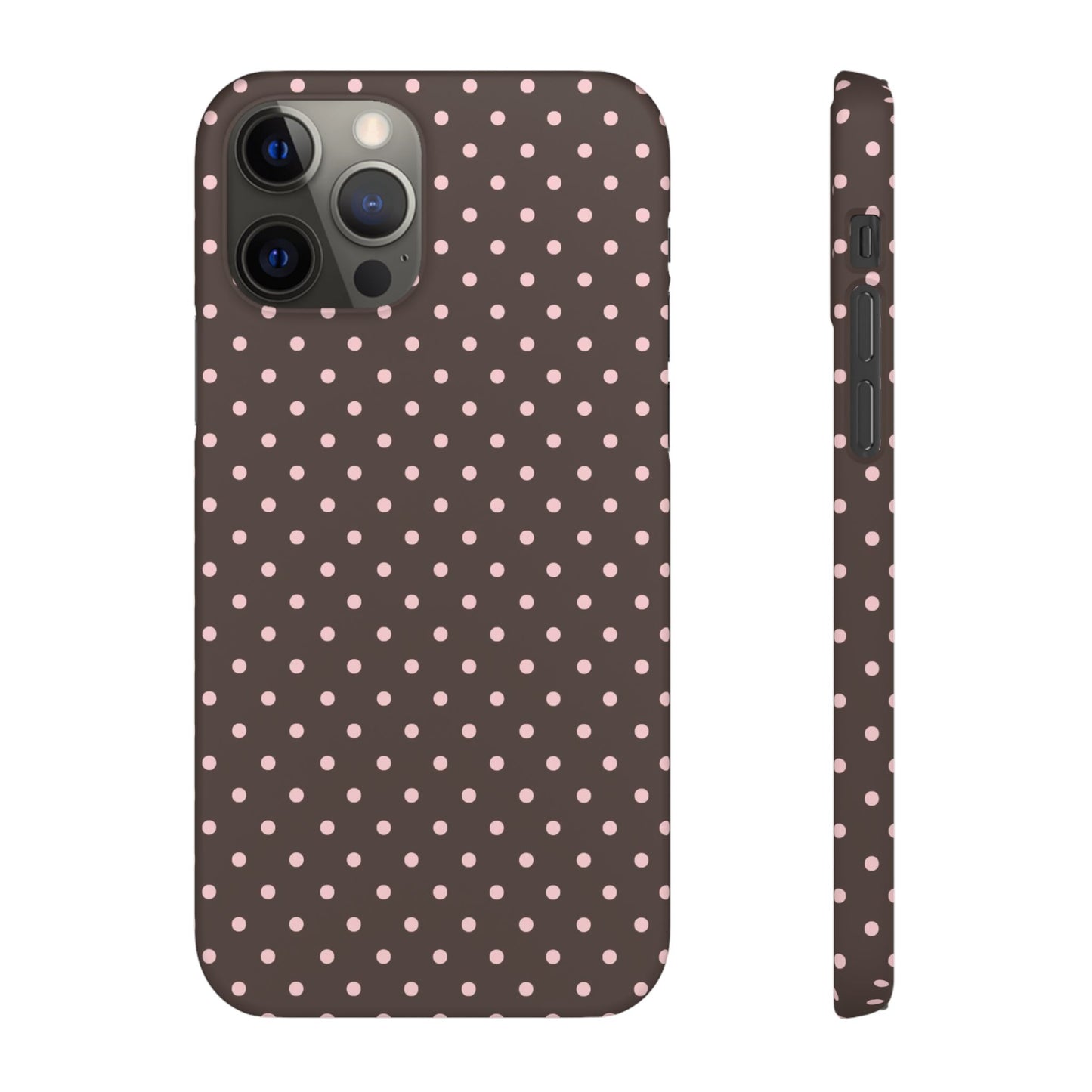 Pink-Brown Polka Dot Phone Case