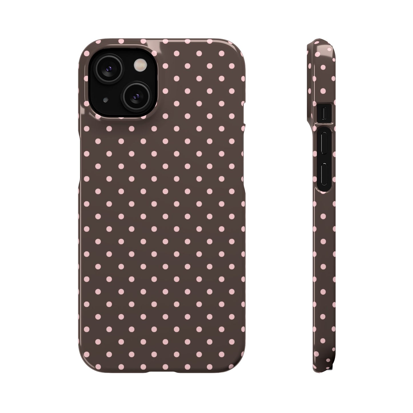 Pink-Brown Polka Dot Phone Case