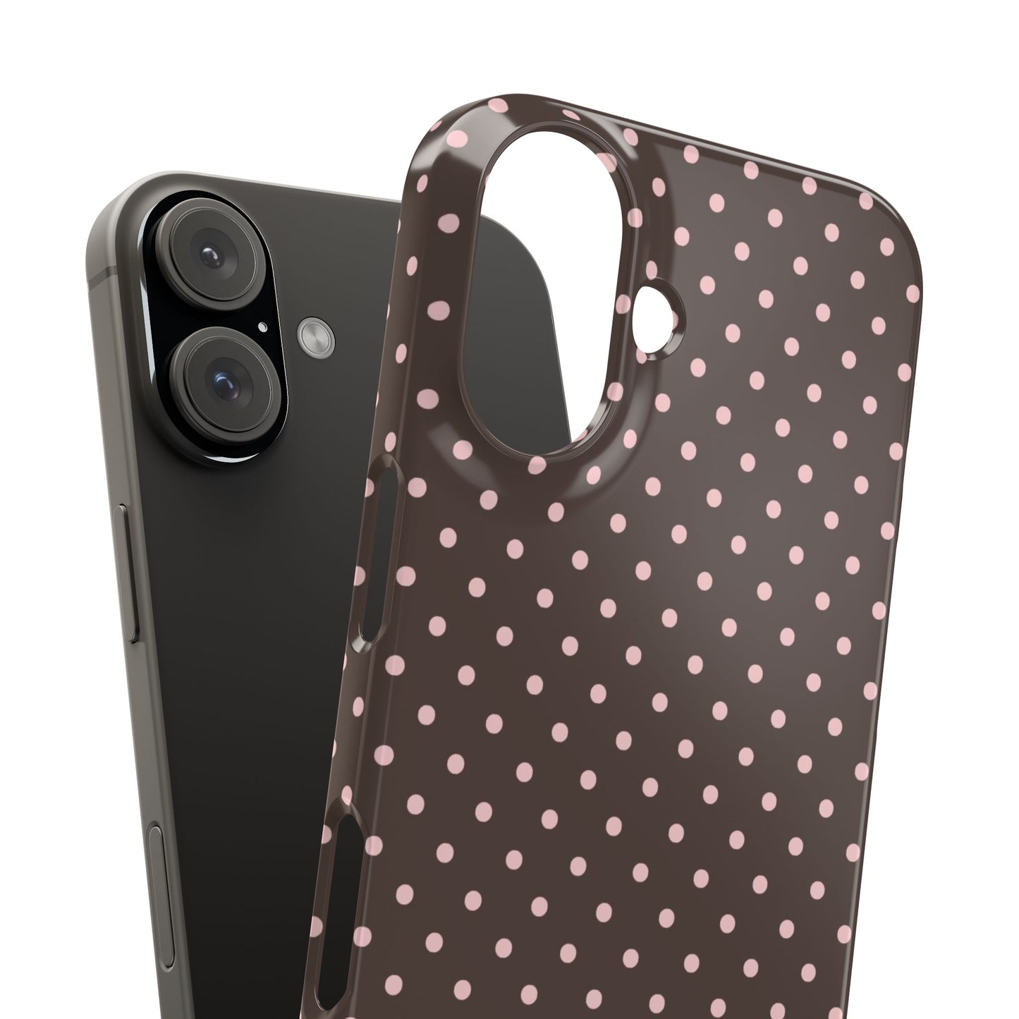 Pink-Brown Polka Dot Phone Case